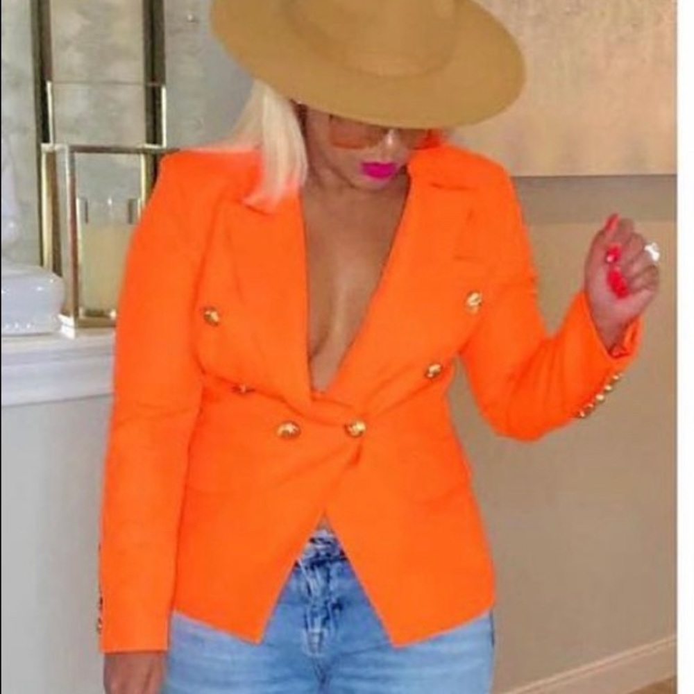 Orange blazer
